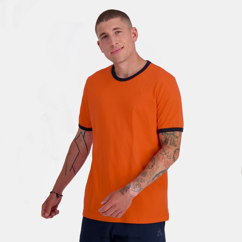 ropa hombres Le Coq Sportif camiseta de moda naranja VR62VR151 - Le Coq carta