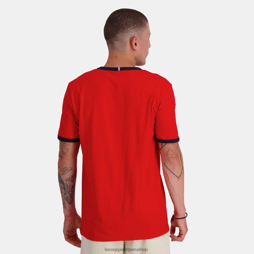 Le Coq shop - ropa hombres Le Coq Sportif camiseta de moda roja VR62VR149