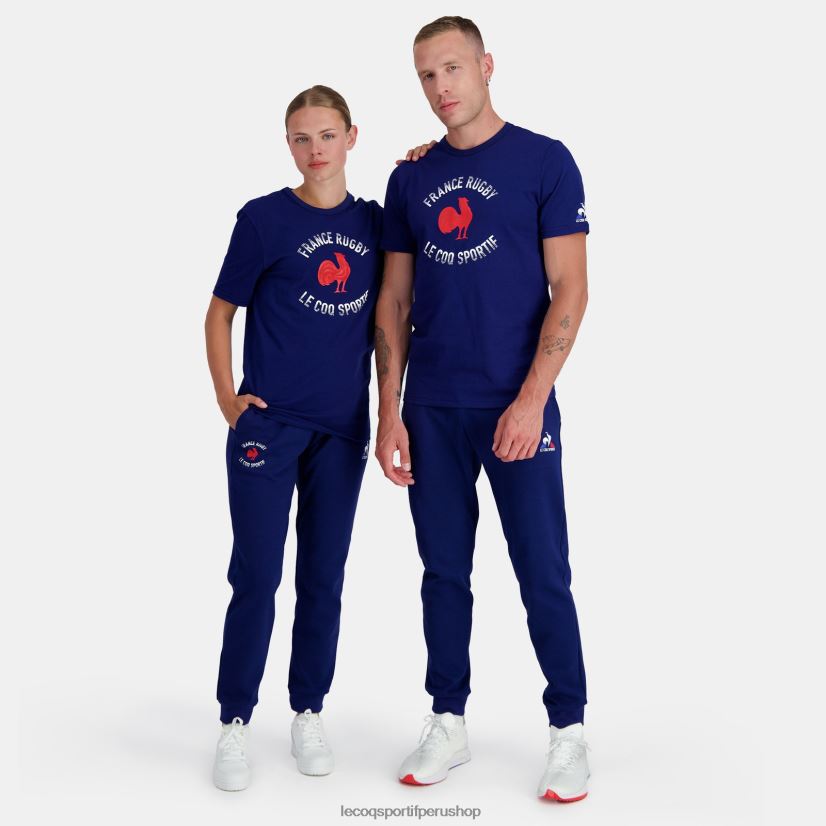 ropa hombres Le Coq Sportif camiseta - francia rugby azul VR62VR172 - polos Le Coq sportif Peru