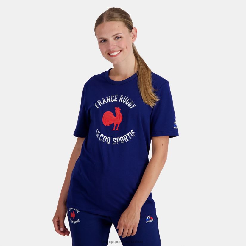 ropa hombres Le Coq Sportif camiseta - francia rugby azul VR62VR172 - polos Le Coq sportif Peru