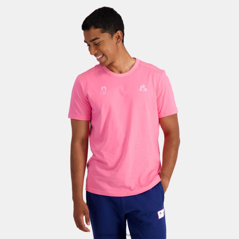 ropa hombres Le Coq Sportif camiseta rosa VR62VR204 - Le Coq shoes sales