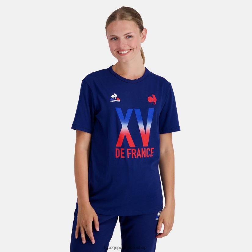 ropa hombres Le Coq Sportif camiseta - xv de france azul VR62VR141 - Le Coq carta