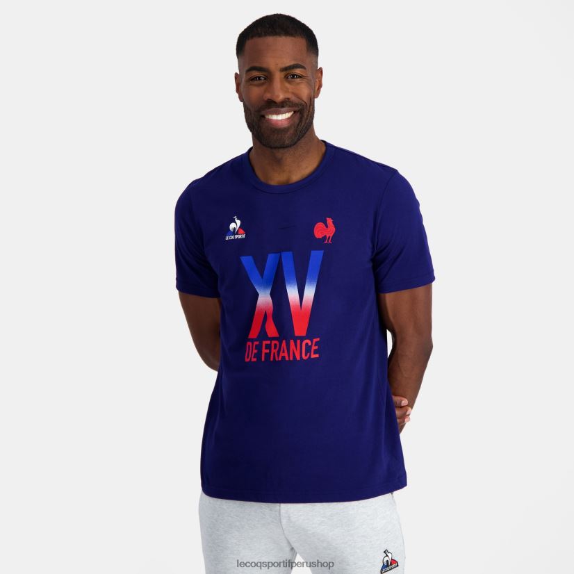ropa hombres Le Coq Sportif camiseta - xv de france azul VR62VR141 - Le Coq carta