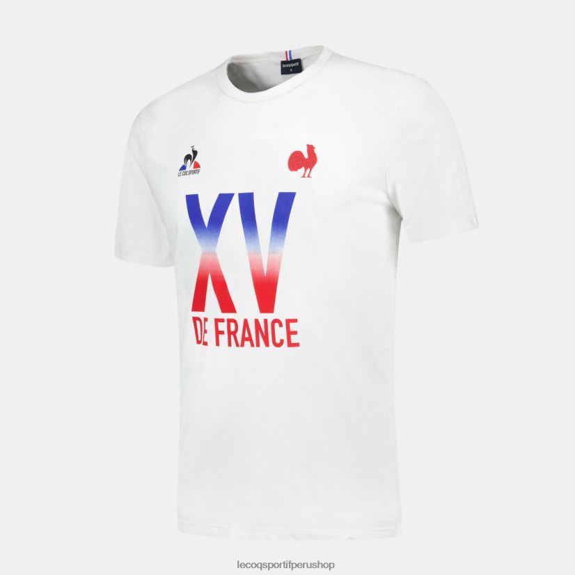 Le Coq sportif zapatillas - ropa hombres Le Coq Sportif camiseta - xv de france blanco VR62VR157