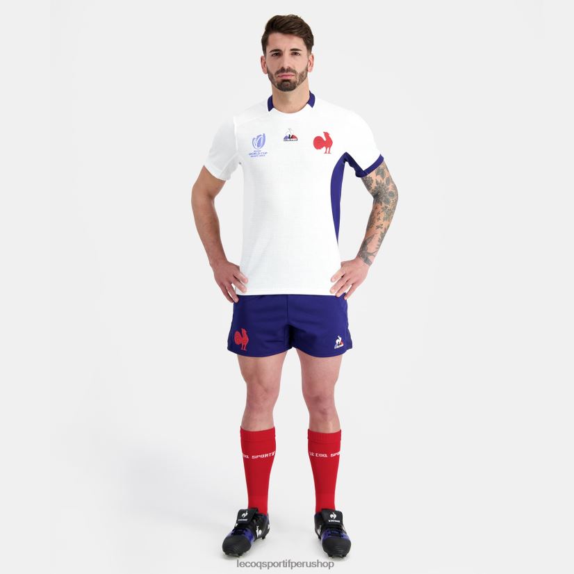 ropa hombres Le Coq Sportif réplica camiseta xv de france - copa del mundo de rugby 2023 blanco VR62VR693 - polos Le Coq sportif Peru