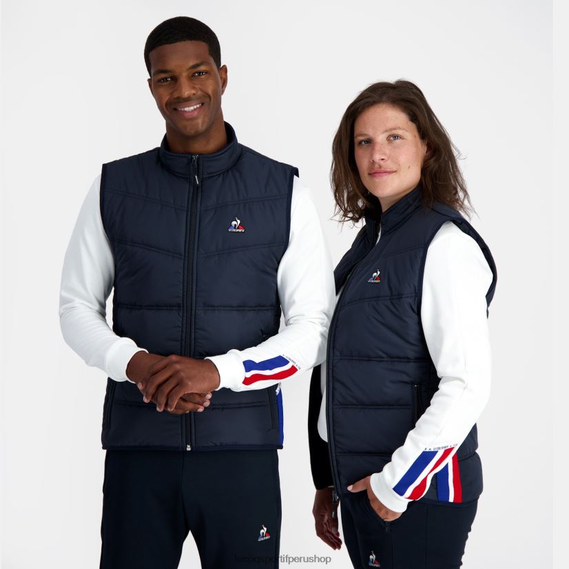 Le Coq sportif - ropa hombres Le Coq Sportif chaqueta sin mangas unisex azul VR62VR118