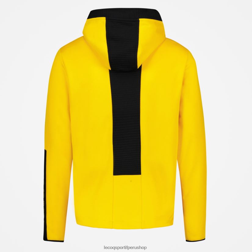 ropa hombres Le Coq Sportif sudadera con capucha amarilla VR62VR451 - Le Coq carta