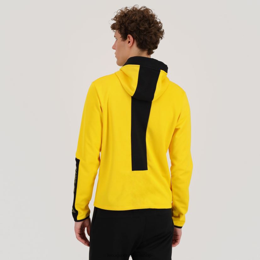 ropa hombres Le Coq Sportif sudadera con capucha amarilla VR62VR451 - Le Coq carta