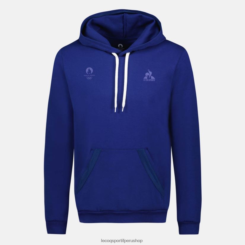 Le Coq sportif Peru - ropa hombres Le Coq Sportif sudadera con capucha azul VR62VR31
