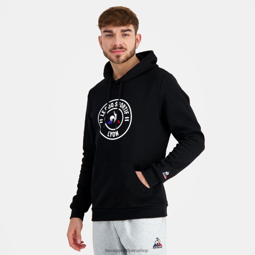 casacas Le Coq sportif - ropa hombres Le Coq Sportif sudadera con capucha negra VR62VR43