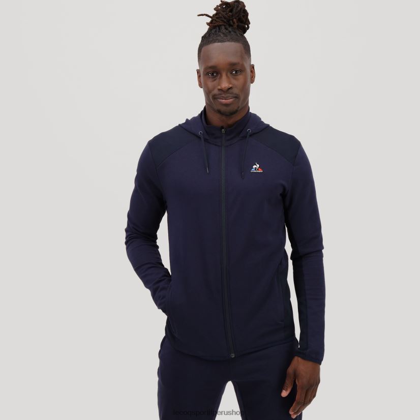 casacas Le Coq sportif - ropa hombres Le Coq Sportif sudadera con capucha y cremallera azul VR62VR490