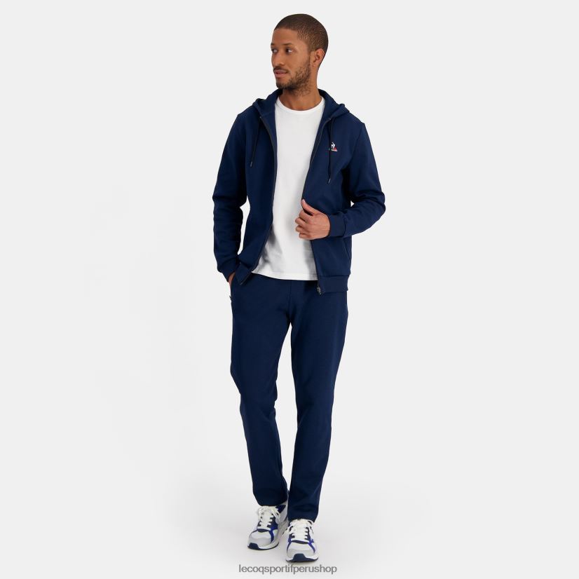 ropa hombres Le Coq Sportif sudadera con capucha y cremallera azul VR62VR49 - Le Coq shoes sales