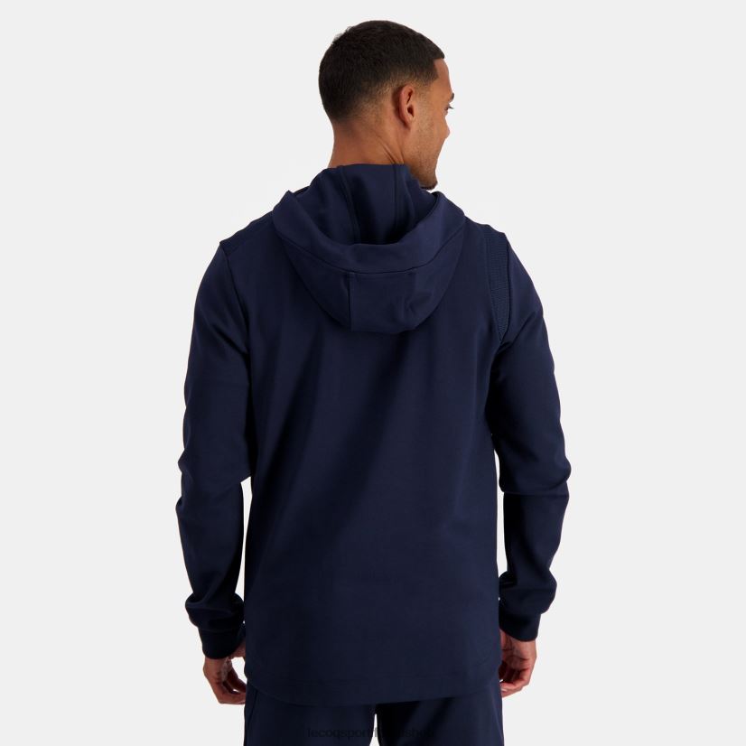 ropa hombres Le Coq Sportif sudadera con capucha y cremallera azul VR62VR69 - Le Coq shoes sales