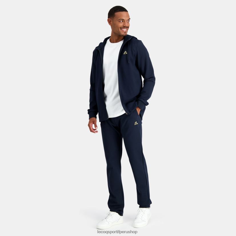 ropa hombres Le Coq Sportif sudadera con capucha y cremallera azul VR62VR69 - Le Coq shoes sales