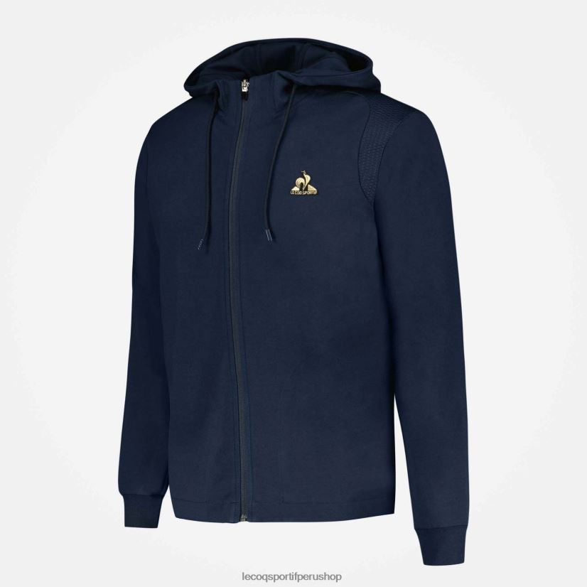 ropa hombres Le Coq Sportif sudadera con capucha y cremallera azul VR62VR69 - Le Coq shoes sales