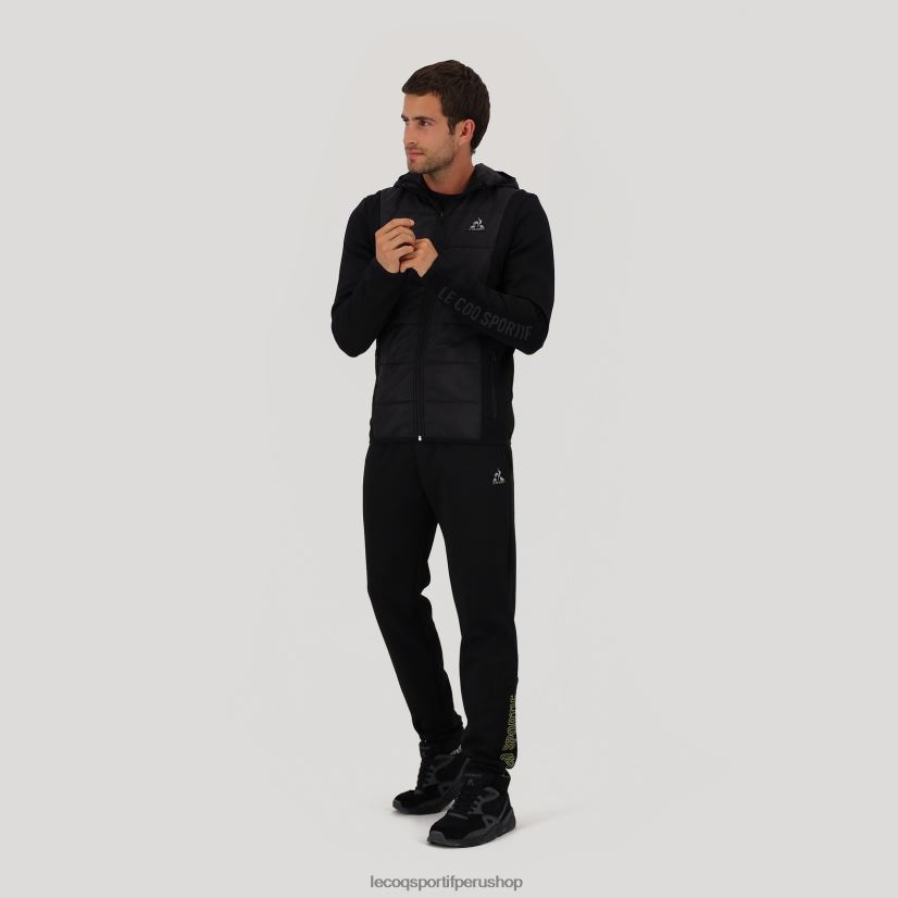 Le Coq sportif - ropa hombres Le Coq Sportif sudadera con capucha y cremallera negra VR62VR450