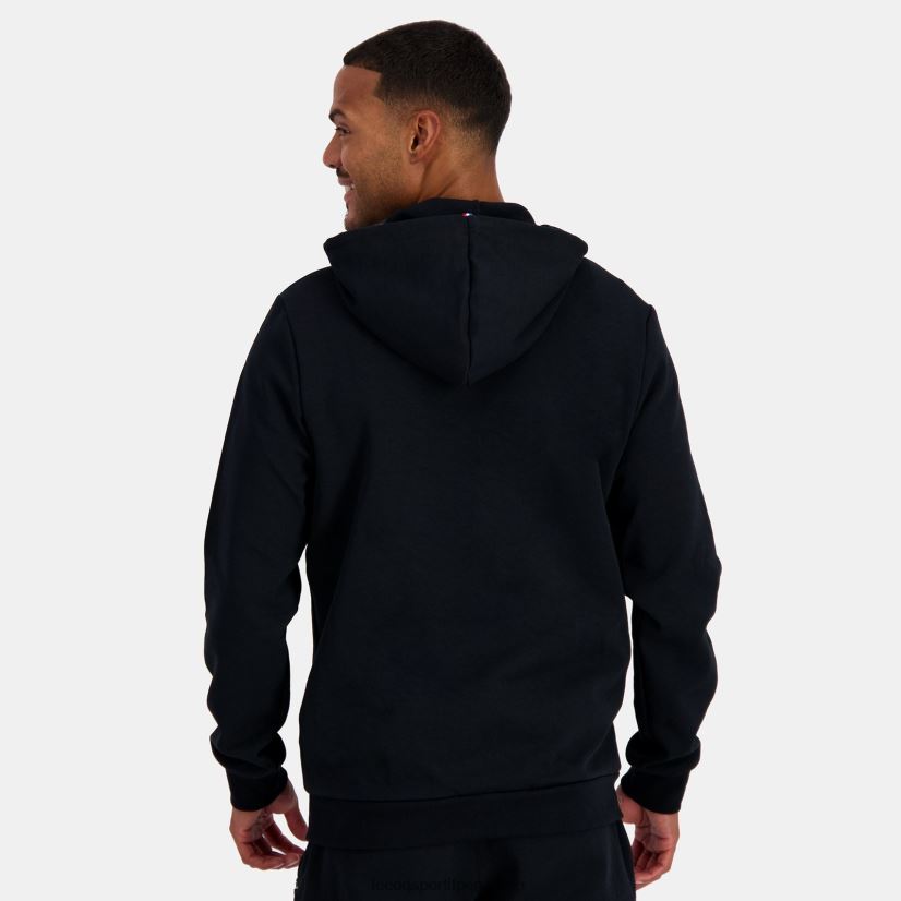 ropa hombres Le Coq Sportif sudadera con capucha y cremallera negra VR62VR48 - Le Coq sportif zapatillas hombre