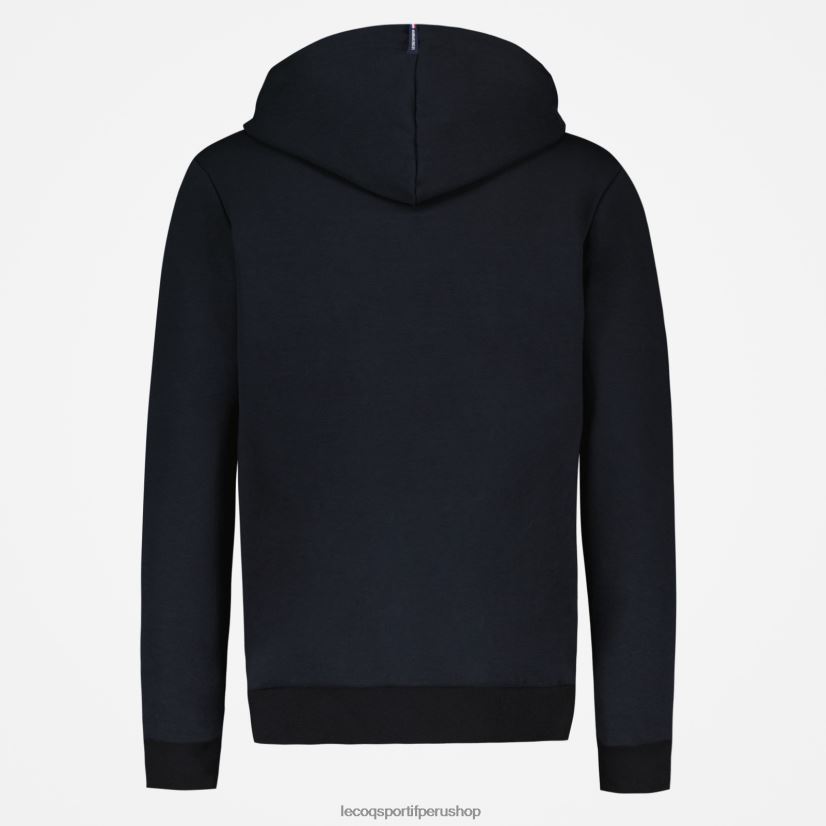 ropa hombres Le Coq Sportif sudadera con capucha y cremallera negra VR62VR56 - Le Coq carta