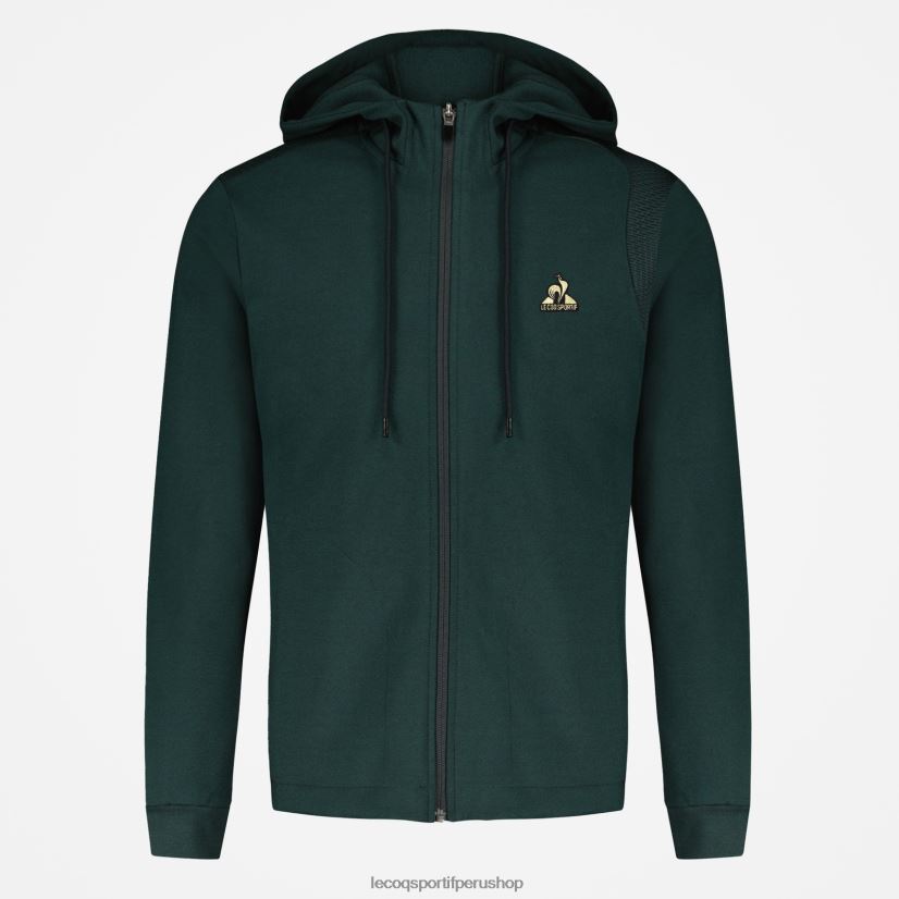 Le Coq sportif zapatillas - ropa hombres Le Coq Sportif sudadera con capucha y cremallera verde VR62VR462