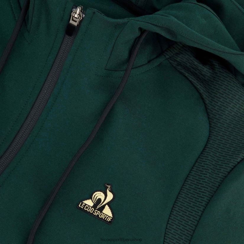 Le Coq sportif zapatillas - ropa hombres Le Coq Sportif sudadera con capucha y cremallera verde VR62VR462