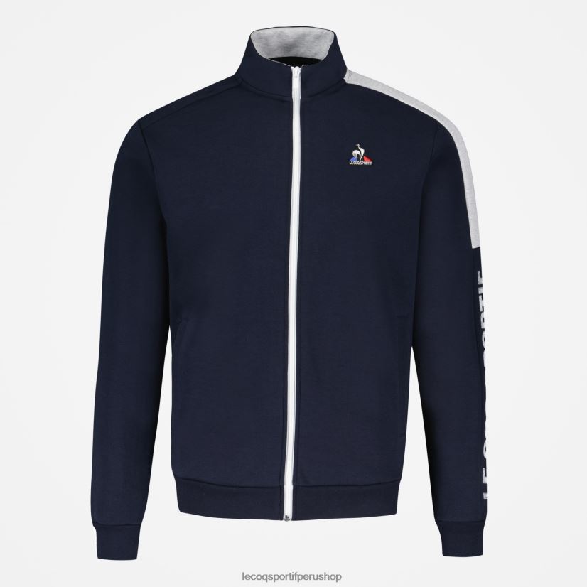 Le Coq sportif Peru - ropa hombres Le Coq Sportif sudadera con cremallera azul VR62VR459