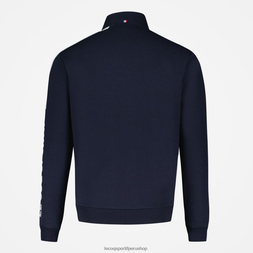 Le Coq sportif Peru - ropa hombres Le Coq Sportif sudadera con cremallera azul VR62VR459