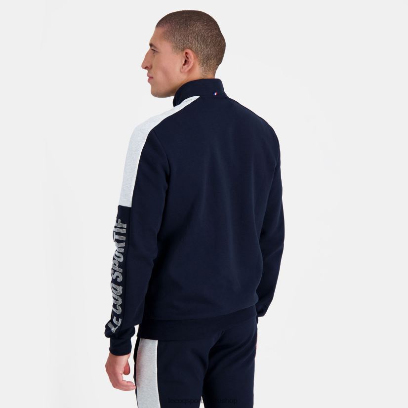 Le Coq sportif Peru - ropa hombres Le Coq Sportif sudadera con cremallera azul VR62VR459