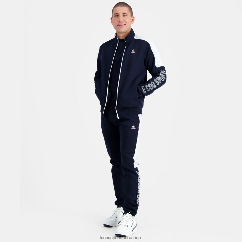 Le Coq sportif Peru - ropa hombres Le Coq Sportif sudadera con cremallera azul VR62VR459