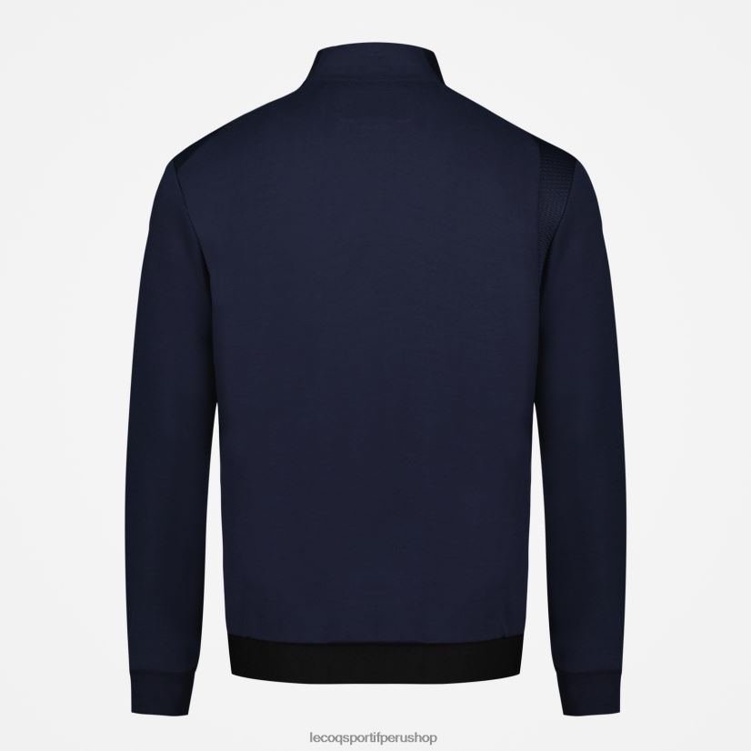 Le Coq sportif Peru - ropa hombres Le Coq Sportif sudadera con cremallera azul VR62VR71