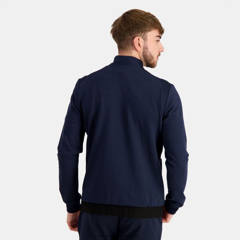 Le Coq sportif Peru - ropa hombres Le Coq Sportif sudadera con cremallera azul VR62VR71