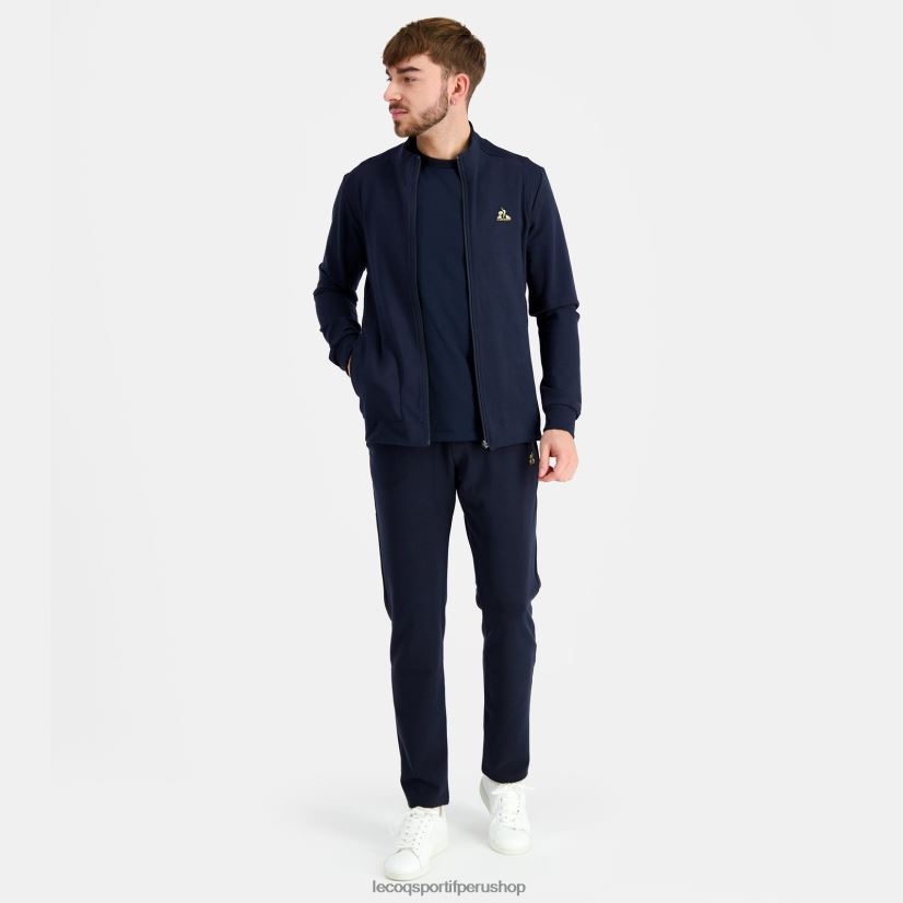 Le Coq sportif Peru - ropa hombres Le Coq Sportif sudadera con cremallera azul VR62VR71