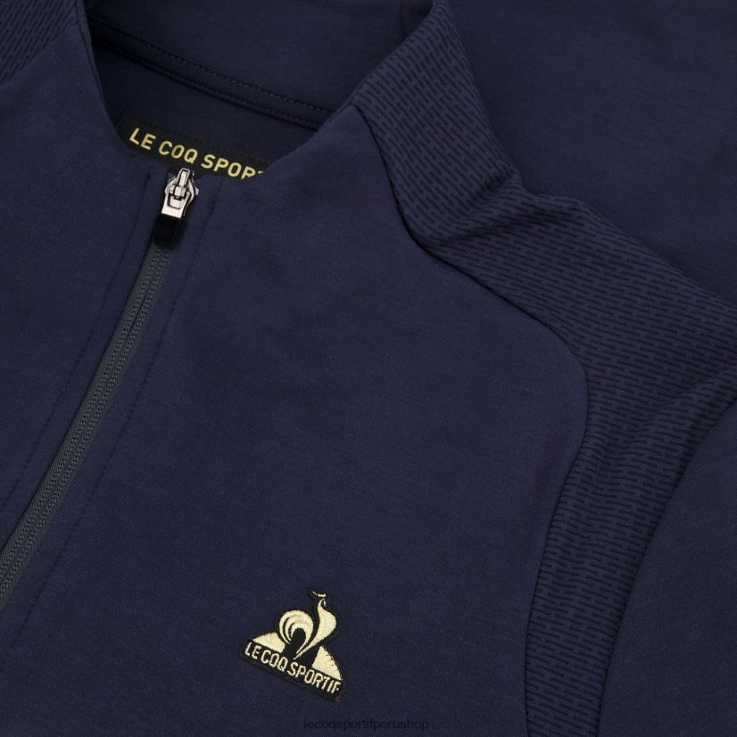 Le Coq sportif Peru - ropa hombres Le Coq Sportif sudadera con cremallera azul VR62VR71