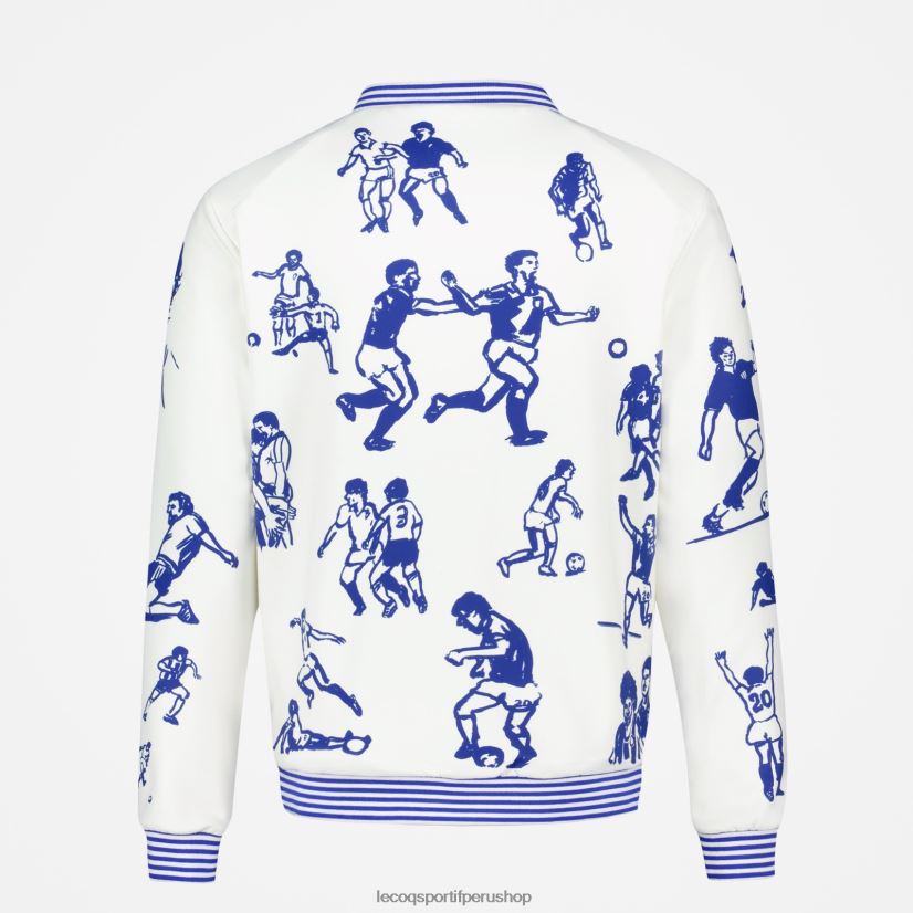ropa hombres Le Coq Sportif sudadera con cremallera blanca VR62VR472 - Le Coq sportif zapatillas hombre
