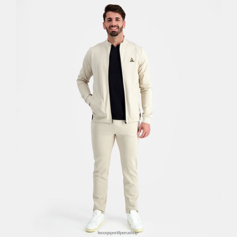 ropa hombres Le Coq Sportif sudadera con cremallera marrón VR62VR8 - Le Coq sportif zapatillas hombre