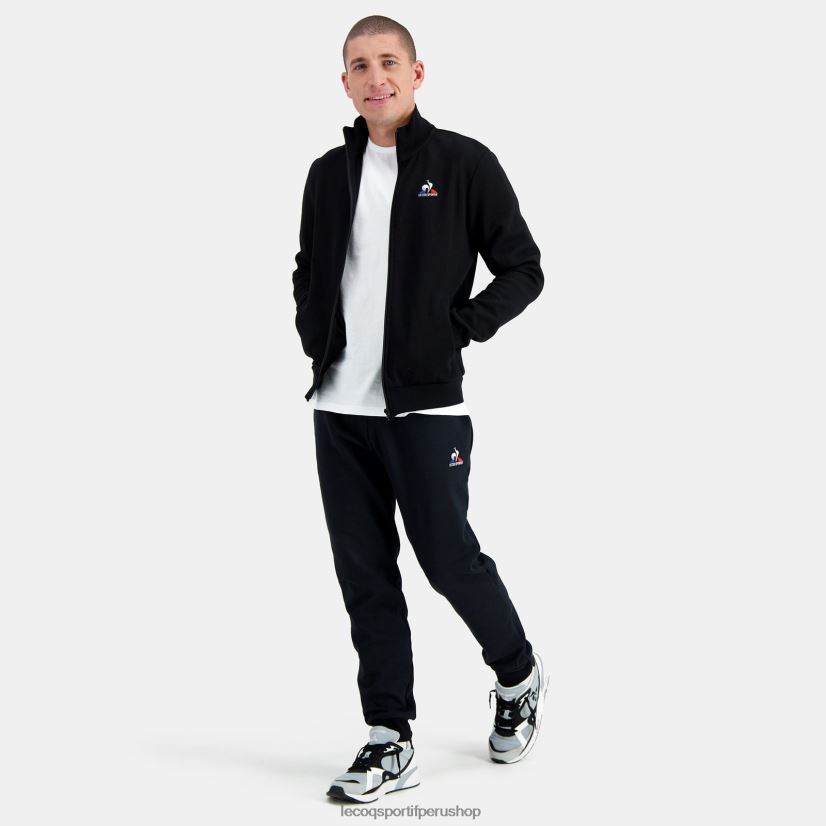 ropa hombres Le Coq Sportif sudadera con cremallera negra VR62VR58 - Le Coq sportif zapatillas hombre