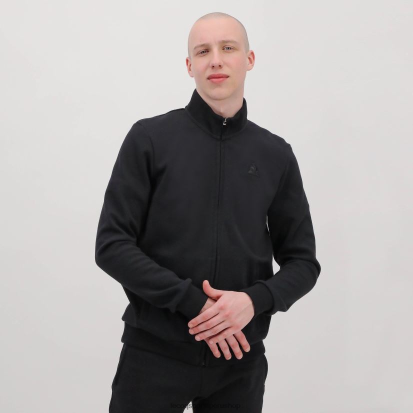 ropa hombres Le Coq Sportif sudadera con cremallera negra VR62VR78 - Le Coq sportif zapatillas hombre