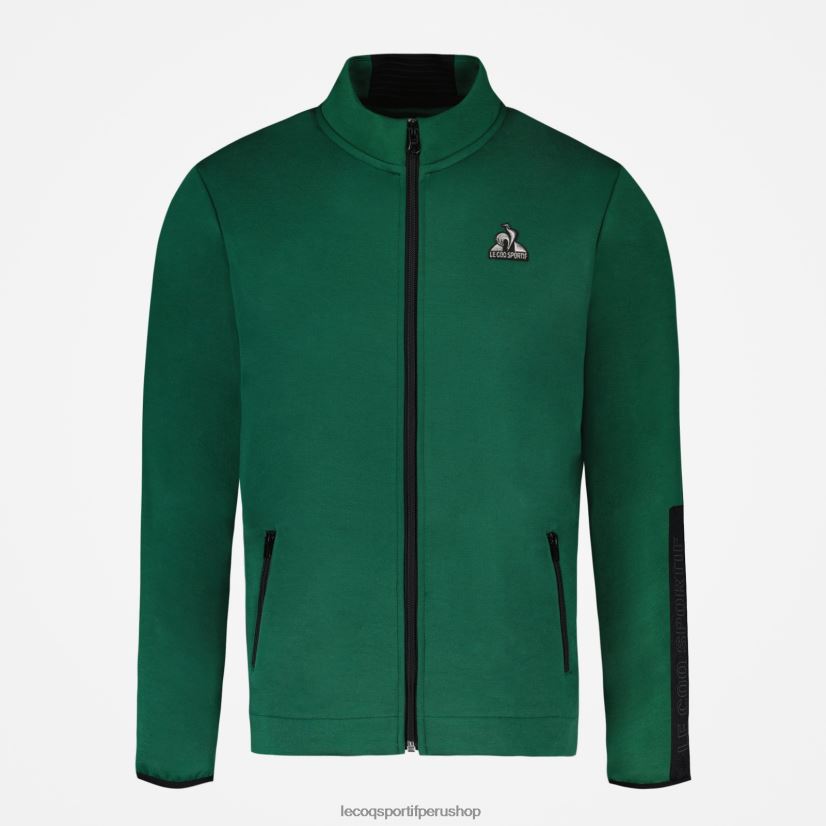 ropa hombres Le Coq Sportif sudadera con cremallera verde VR62VR439 - Le Coq shoes sales