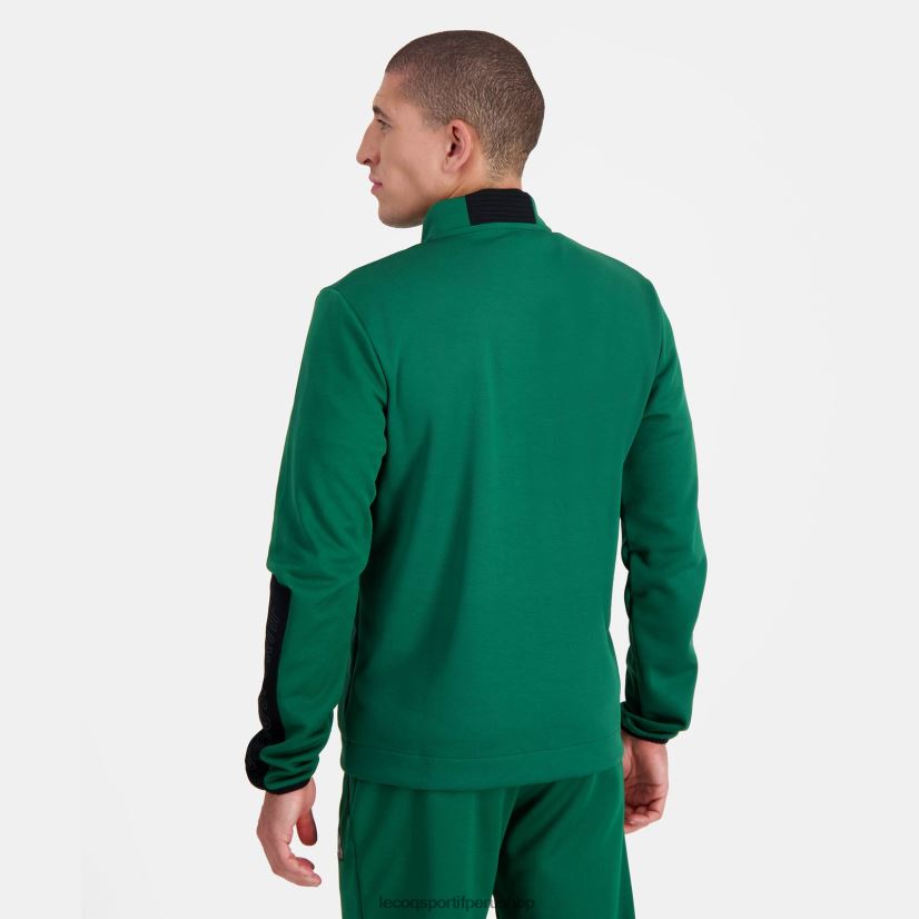ropa hombres Le Coq Sportif sudadera con cremallera verde VR62VR439 - Le Coq shoes sales