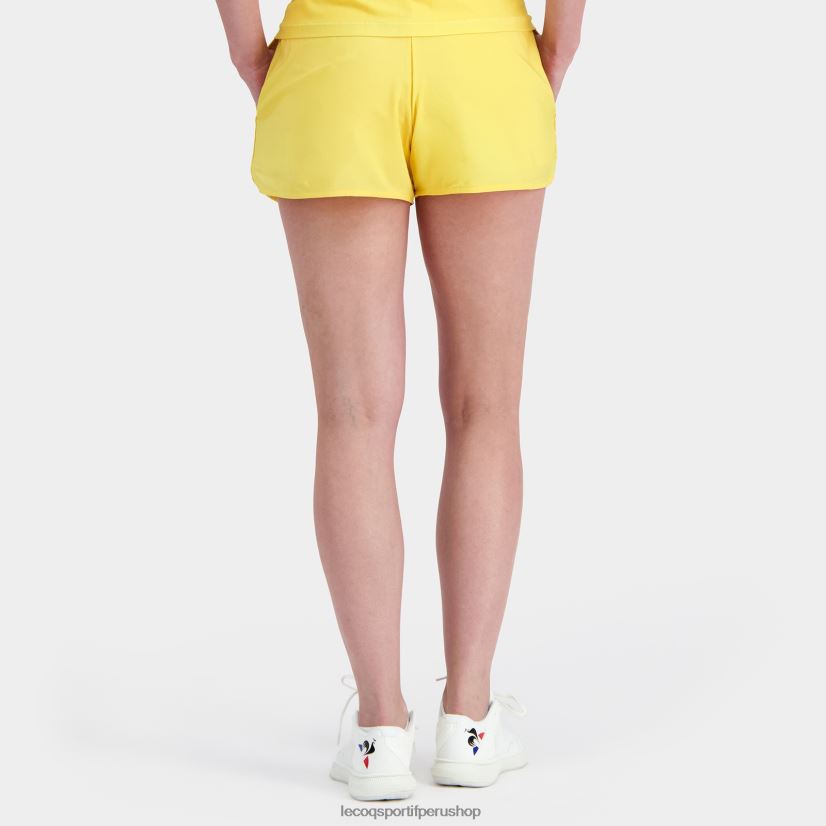 ropa mujer Le Coq Sportif pantalones cortos amarillos VR62VR325 - polos Le Coq sportif Peru