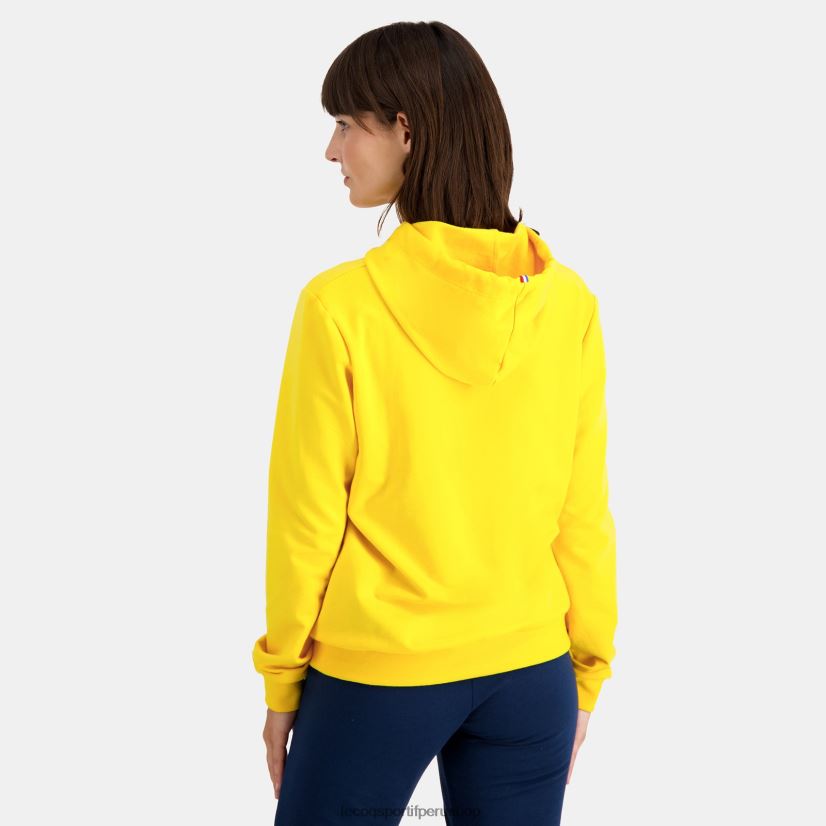 ropa mujer Le Coq Sportif sudadera con capucha amarilla VR62VR598 - polos Le Coq sportif Peru