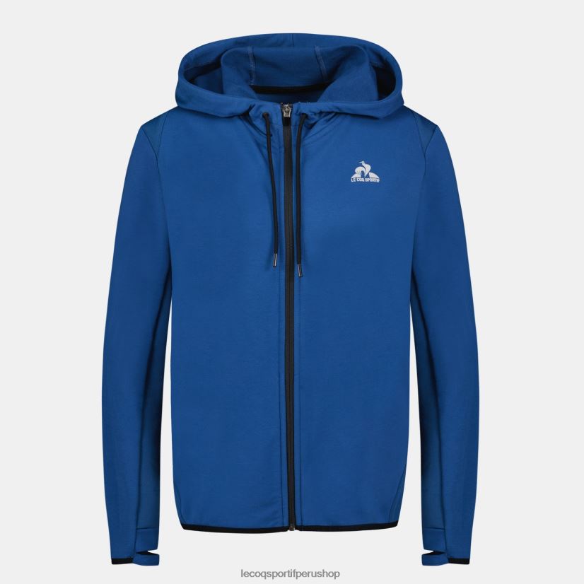 ropa mujer Le Coq Sportif sudadera con capucha y cremallera azul VR62VR315 - Le Coq shoes sales