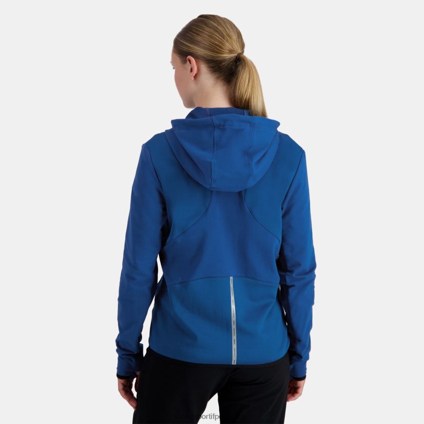 ropa mujer Le Coq Sportif sudadera con capucha y cremallera azul VR62VR315 - Le Coq shoes sales