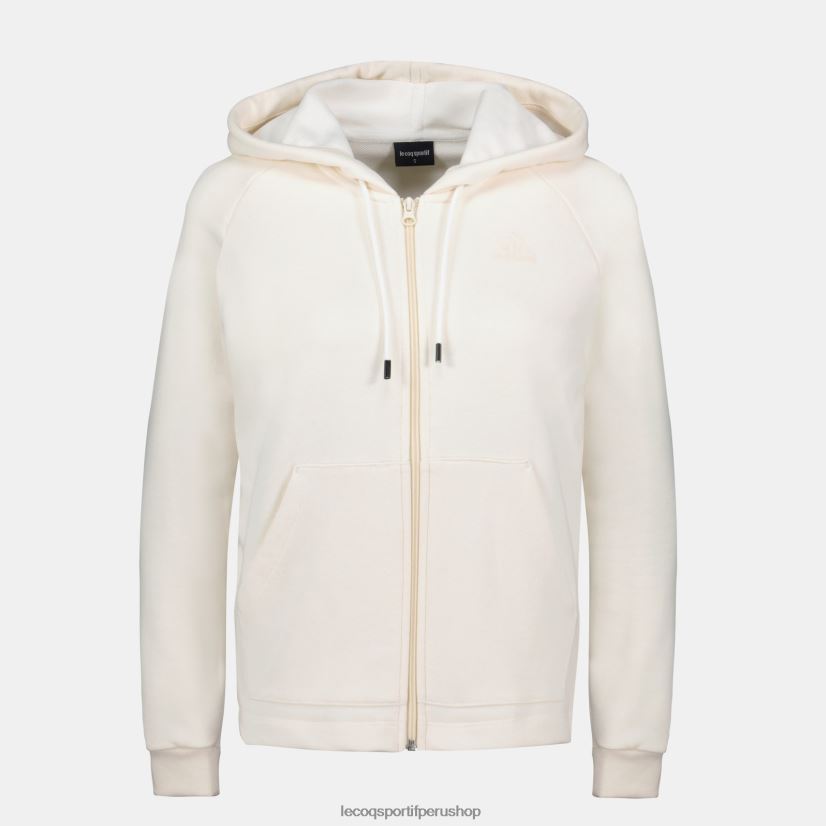 casacas Le Coq sportif - ropa mujer Le Coq Sportif sudadera con capucha y cremallera blanca VR62VR309