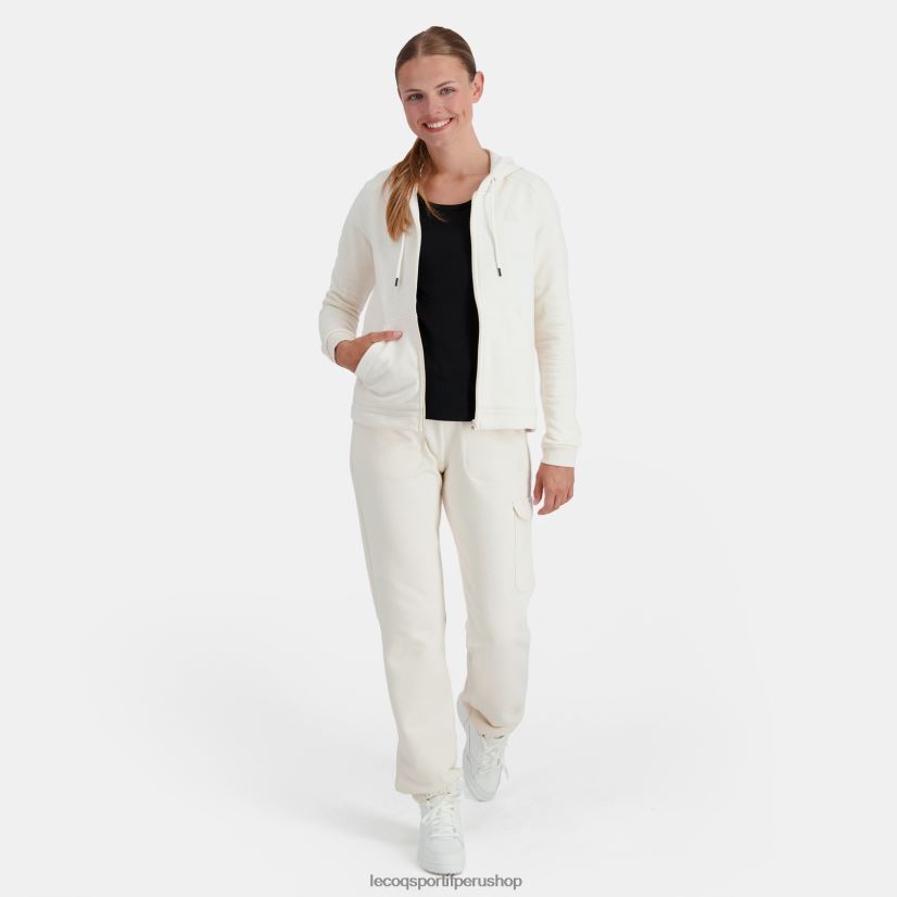 casacas Le Coq sportif - ropa mujer Le Coq Sportif sudadera con capucha y cremallera blanca VR62VR309