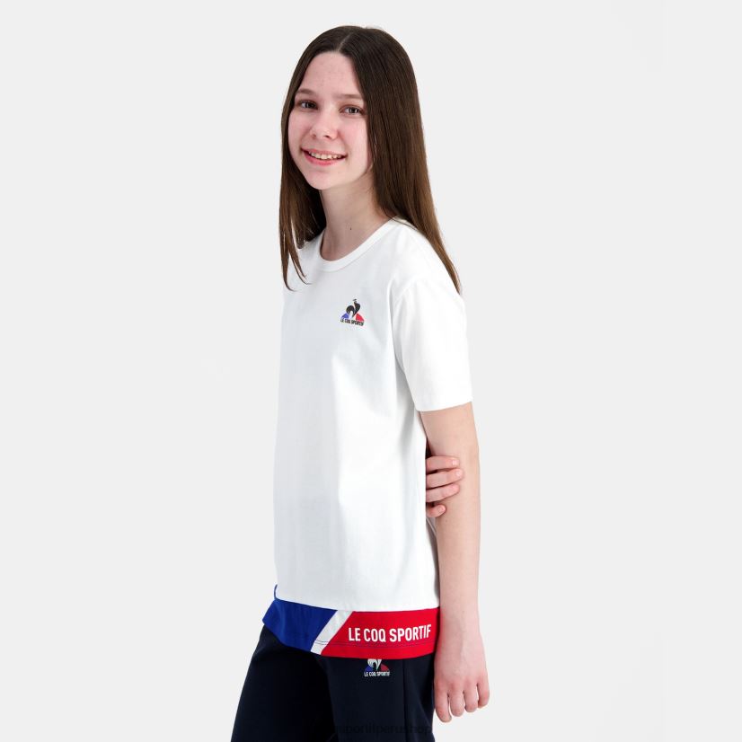 ropa niños Le Coq Sportif camiseta blanca VR62VR383 - Le Coq carta