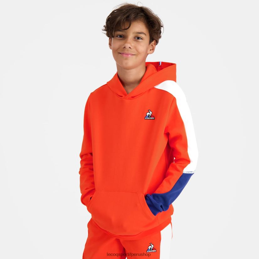 Le Coq sportif Peru - ropa niños Le Coq Sportif sudadera con capucha naranja VR62VR643