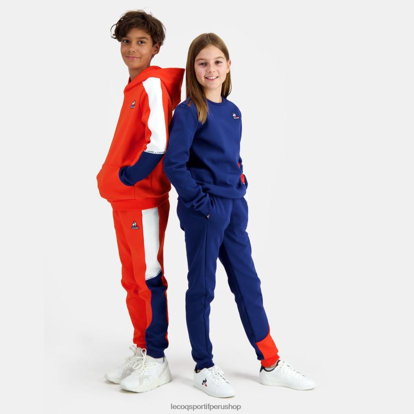 Le Coq sportif Peru - ropa niños Le Coq Sportif sudadera con capucha naranja VR62VR643