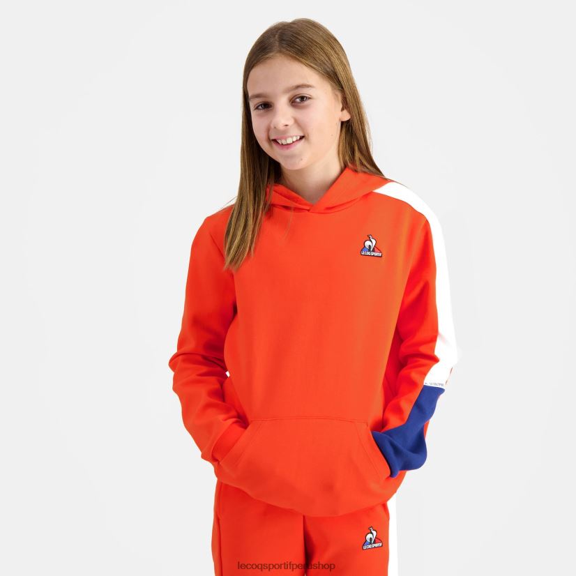 Le Coq sportif Peru - ropa niños Le Coq Sportif sudadera con capucha naranja VR62VR643