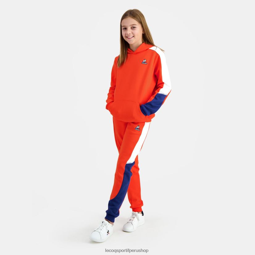 Le Coq sportif Peru - ropa niños Le Coq Sportif sudadera con capucha naranja VR62VR643