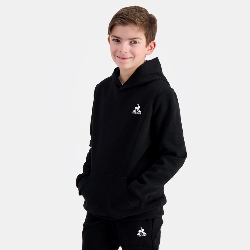 ropa niños Le Coq Sportif sudadera con capucha negra VR62VR399 - Le Coq sportif zapatillas hombre